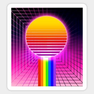 Ray of Sunshine Synthwave Sticker